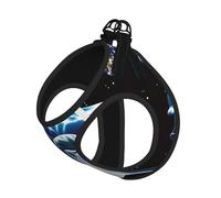 Dolphin Earth Printing Dog Summer Harness With Leash Set,Adjustable And Reflective Step-In Puppy Pet Vest Harnesses