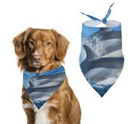 Dolphin Family Dog Bandana Triangle Dog Scarf Washable Polyester Dog Bibs Cute Pet Bandana for Medium Large Dogs Puppy and Cats