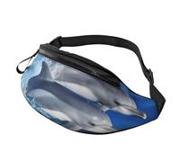 Dolphin Family Fanny Pack for Men Women Fashion Running Waist Packs Waterproof Crossbody Bags Everywhere Belt Bag with Adjustable Strap Sports Hip Pack for Travel Wallet
