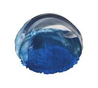 Dolphin Family Shower Caps for Women Reusable Waterproof Shower Bonnet Large Elastic Bath Caps Double Layers Bathing Hair Caps Designed for all Hair Lengths with PEVA Lining