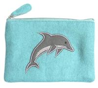 Dolphin Felt Purse,Wallet,Coin Purse, Fair-Trade - Dolphin Lover Gift