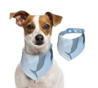 Dolphin Fish Silhouette,Dog Bandanas Cotton Pet Scarf Adjustable Bibs for Pet,M