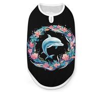 Dolphin Flower Dog Clothes Dogs Jacket Pet Shirts Coats for Summer Apparel 2XL