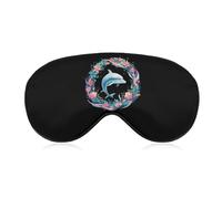 Dolphin Flower Sleep Mask BlockLight Sleeping Eye Mask Comfortable Night Sleeping Mask Ultralight Travel Eye Cover for Women Men