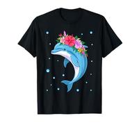 Dolphin & Flowers Coconut Girl Y2K 2000s Aesthetic Summer T-Shirt
