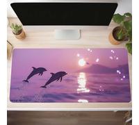 Dolphin Gaming Mouse Mat Pink Large Mouse Pad 90 x 40cm XXL Mousepad Desk Mat Improved Precision and Speed Rubber Base for Stable Grip on Smooth Surfaces Table Pad PjY7661 2-M