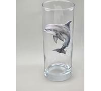Dolphin Glass Tumbler. Unique Gift for Sealife Lovers. Dolphin Gift
