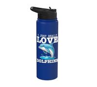 Dolphin I Just Really Love Dolphins Stainless Steel Insulated Water Bottle