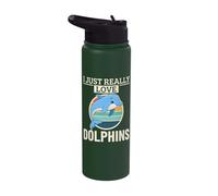 Dolphin I Just Really Love Dolphins Stainless Steel Insulated Water Bottle