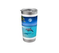 Dolphin in Blue Lagoon Stainless Steel Insulated Tumbler