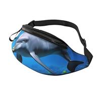 Dolphin in the coral reef Fanny Pack for Women Men Crossbody Bag Belt Bag Fashion Small Waist Pack Outdoor Bum Bag