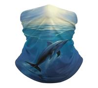 Dolphin In The Ocean Balaclava Multifunctional Hair Band Unisex Face Shield For Women Yoga Running 25X50Cm