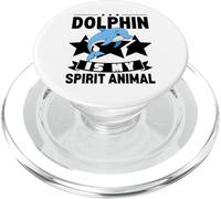 Dolphin Is My Spirit Animal Kawaii Cartoon Funny Dolphins PopSockets PopGrip for MagSafe