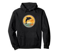 Dolphin Island Sunset Circle Pullover Hoodie