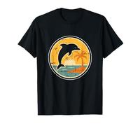 Dolphin Island Sunset Circle T-Shirt
