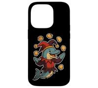 Dolphin Jester Juggling Seashells Case for iPhone 14 Pro