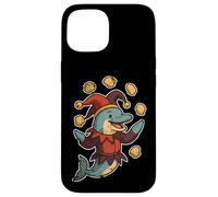 Dolphin Jester Juggling Seashells Case for iPhone 15