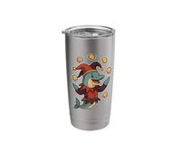 Dolphin Jester Juggling Seashells Stainless Steel Insulated Tumbler
