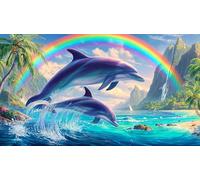 dolphin Jigsaw Puzzle for Adults 1000 Pieces - Great Gift Idea Wall Decoration Home Activity 38x52/1000pcs