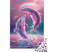 Dolphin Jigsaw Puzzles 1000 Pieces for Adults Jigsaw Puzzles for Adults 1000 Piece Puzzle Educational Games Home Decoration Puzzle 1000pcs (75x50cm)