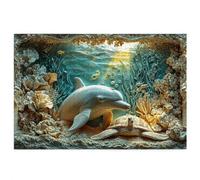 Dolphin Jigsaw Puzzles for Adults 5000, 5000 piece Jigsaw Puzzles for Adults, Challenging Wooden Jigsaws Puzzle for The Whole for Women, Puzzle for Home Wall Decor, Gifts for Women, Theme: Ocean Z-90
