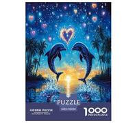 Dolphin Jigsaw Puzzles Puzzle for Adults Kids. 1000 Piece Great Gifts Challenge Toy Educational Games Home Decoration for Educational Games Gifts 70x50cm/1000pcs