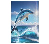Dolphin Jigsaw Puzzles, Wooden Puzzle Gift for Adult Toys for Adults Educational 1000 for Kid Teen Age 12 Toy (78×53cm)