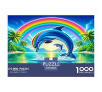 Dolphin Jigsaws Puzzles for Adults 1000 Piece Cute Animals Educational Learning Toy Challenging Puzzle Games 38x26cm/1000pcs