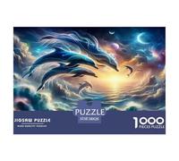 Dolphin Jigsaws Puzzles for Adults 1000 Piece Cute Animals Educational Toys Challenging Puzzle Games 38x26cm/1000pcs