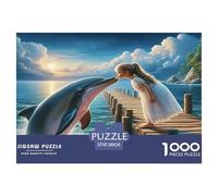 Dolphin Jigsaws Puzzles for Adults 1000 Pieces Cute Animals Educational Learning Toy Challenging Puzzle Games 38x26cm/1000pcs