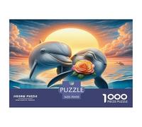 Dolphin Jigsaws Puzzles for Adults Gifts 1000 Piece Cute Animals Educational Learning Toy Challenging Puzzle Games 70x50cm/1000pcs
