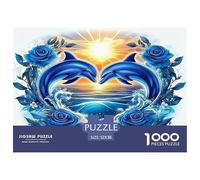 Dolphin Jigsaws Puzzles for Adults Gifts 1000 Piece Cute Animals Educational Learning Toy Challenging Puzzle Games 52x38cm/1000pcs