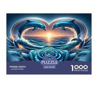 Dolphin Jigsaws Puzzles for Adults Or Families 1000 Pieces Cute Animals Educational Learning Toy Challenging Puzzle Games 70x50cm/1000pcs