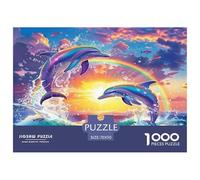 Dolphin Jigsaws Puzzles for Kids 1000 Pieces Cute Animals Educational Games Challenging Puzzle Games 70x50cm/1000pcs