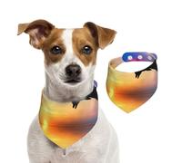 Dolphin Jumping,Dog Bandanas Cotton Pet Scarf Adjustable Bibs for Pet,M