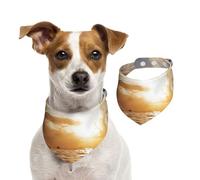 Dolphin Jumping From Shining Water,Dog Bandanas Cotton Pet Scarf Adjustable Bibs for Pet,L