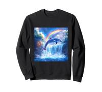 Dolphin Jumping Over A Rainbow Sweatshirt
