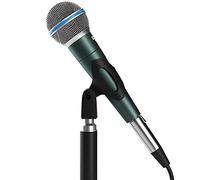 Dolphin Karaoke Microphone Set, MCX30 Handheld Dynamic Vocal Microphone for Speaker, Detachable 14ft XLR Cable, Mic Stand Clip, and Carry Case