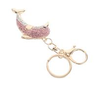 Dolphin Keychain Jewelry Headband Leopard Jewelry Glitter Headband Summer Beach Keychain Aircraft Light Decoration Buckle Keychain Fabric Water Dispenser Hood Pink Diamond
