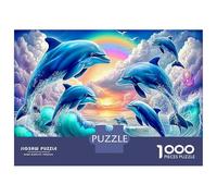 Dolphin Leap 1000Piece JigsawPuzzlesDolphins Cosmic ForAdult Challenging Brainteasing Age12+byth EducationalGames Uncover The Puzzle 38x26cm/1000pcs