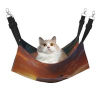 Dolphin Leaps into The Sea Cat Hammock for Cage Hanging Soft Pet Hammock Bed with Adjustable Straps and Metal Hooks Reversible Double Sided Hanging Bed Soft Sleeping Hammock for Cats