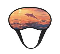 Dolphin Light-Blocking Sleeping Eye Mask – Ultra-Soft and Comfortable, Perfect for Travel, Camping, Shift Work, and Meditation with Adjustable Straps
