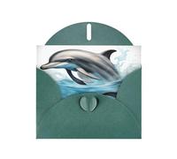 Dolphin Looking At You Print Greeting Cards With Envelopes,Holiday,Birthday,Wedding,And All Occasions