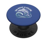 Dolphin Lover The Ocean Is Calling Sea Enthusiast PopSockets Adhesive PopGrip