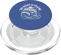 Dolphin Lover The Ocean Is Calling Sea Enthusiast PopSockets PopGrip for MagSafe