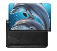 Dolphin Lovers Passport Cover Protector Rfid Blocking Passport Holder Id Card Holder Secure Travel Wallet Organizer for Passport Tickets Credit Cards, style, One Size
