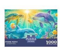 Dolphin LoveUltimate Challenge Jigsaw Puzzles for Adults Conquer The 1000-Piece (Advanced) Impossible, Hard, And Difficult Challenging Puzzle Educational Games - This Is The Pinnacle Gift Jigsaw Puzz
