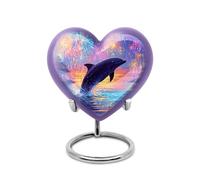 Dolphin Memorial Urns for Human Ashes, Ocean Blue Mini Cremation Urns