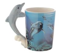 Dolphin Mug with Dolphin Shaped Handle 13 CM Ceramic Gift Christmas Tableware