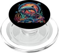 Dolphin Ocean Sea Animal Lover Artwork Sea Ocean Dolphin PopSockets PopGrip for MagSafe